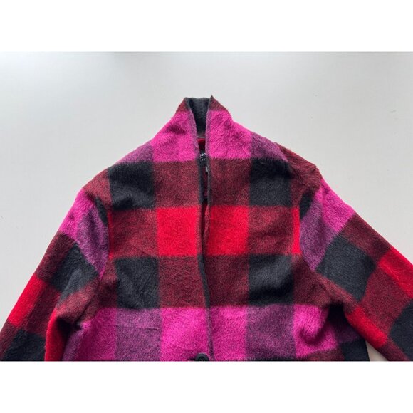 PARKHURST Outdoor Edition Briar Check Acrylic Blend Cocoon Jacket Coat, Size M - Picture 8 of 13